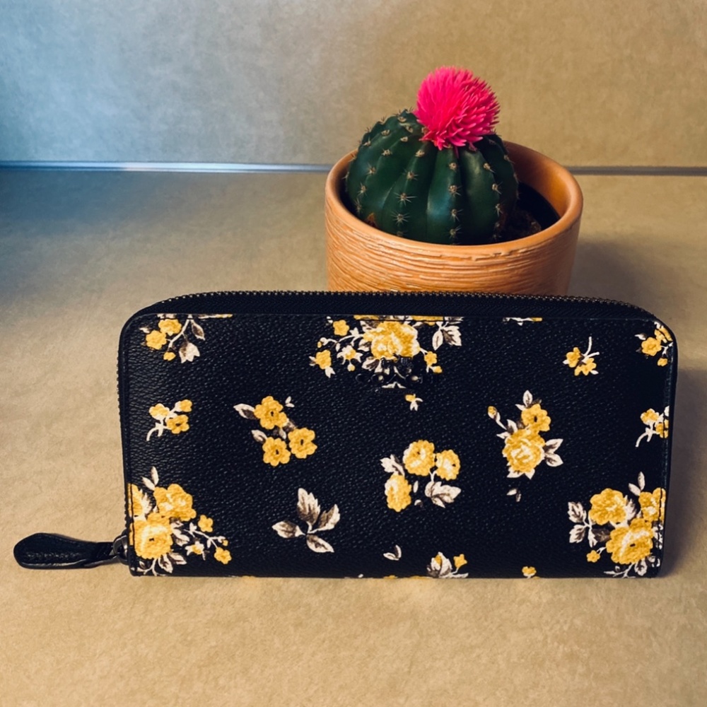 COACH zip around wallet